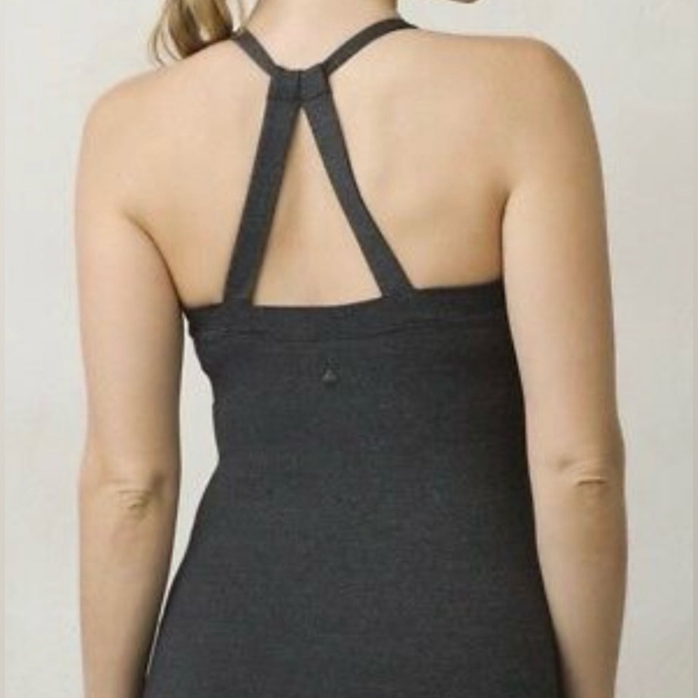 PRANA Quinn Chakra Tank Top Charcoal Heather Gray Size Small - Picture 3 of 14